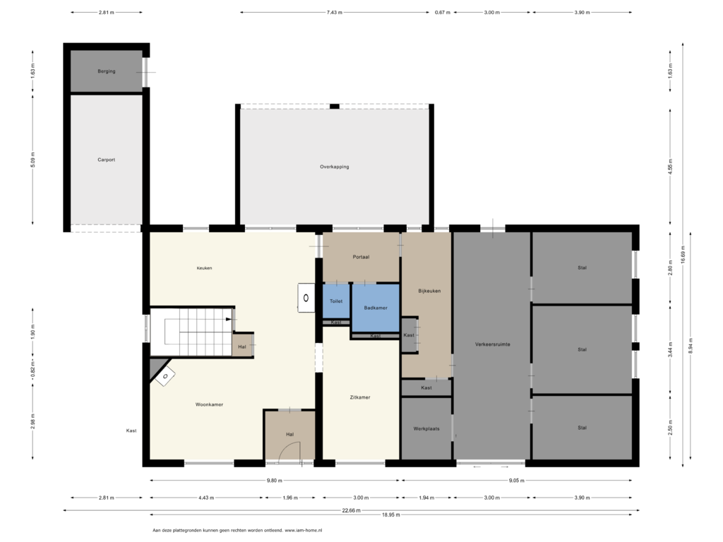 View floorplan of Beganegrond of Heijerstraat 17