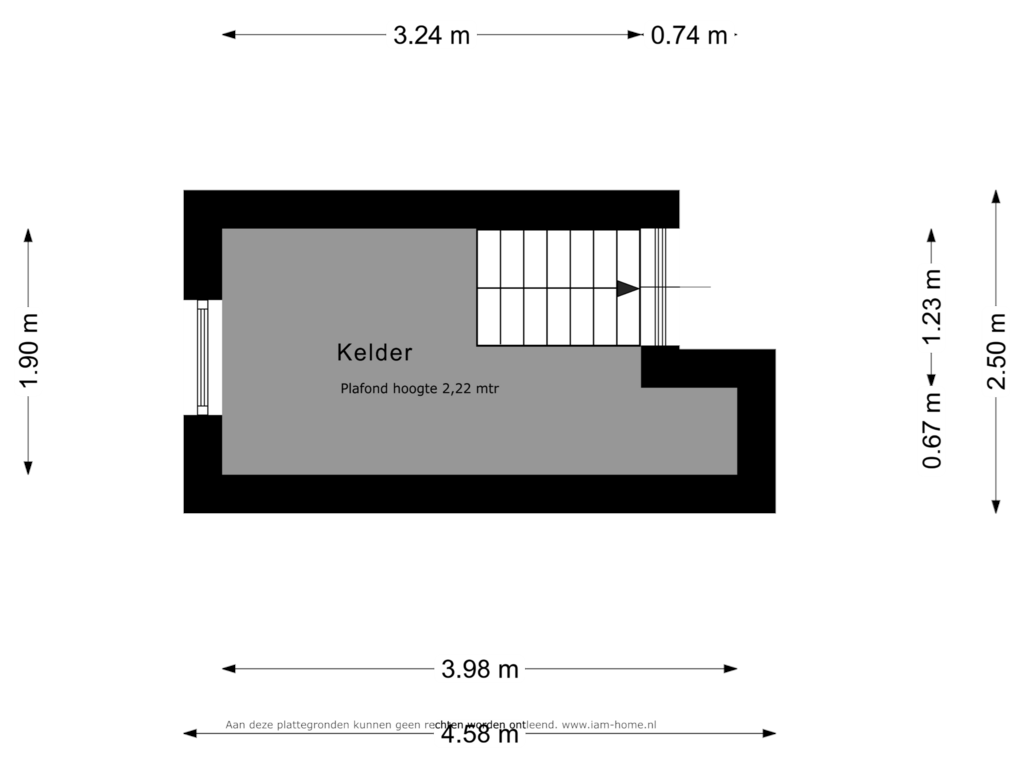 View floorplan of Kelder of Heijerstraat 17