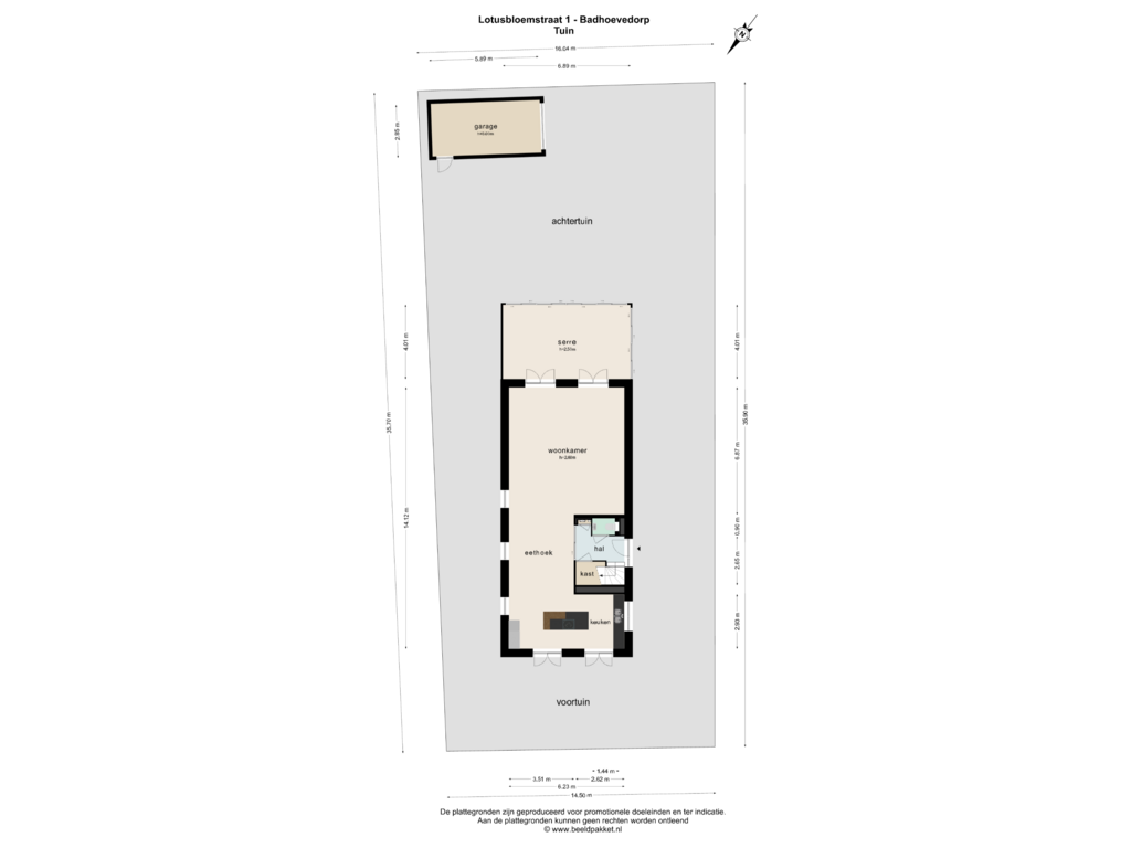 Bekijk plattegrond van TUIN van Lotusbloemstraat 1