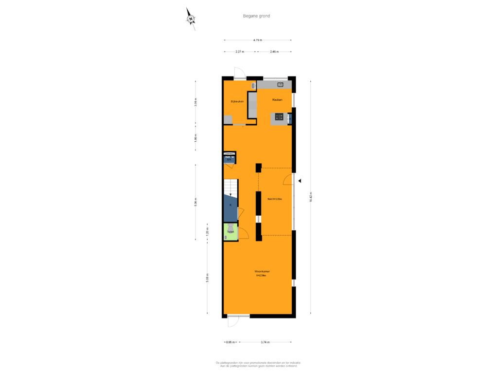 View floorplan of Begane grond of Pijlkruidstraat 1