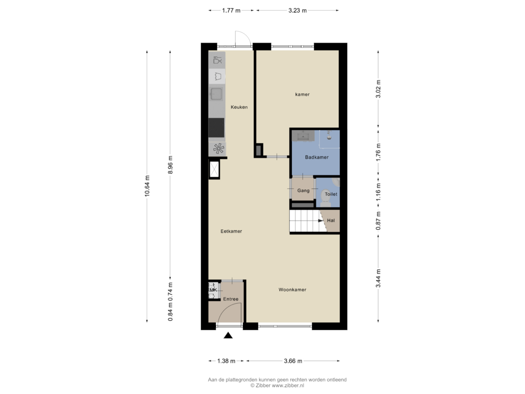 Bekijk plattegrond van Begane Grond van Rondeelstraat 23