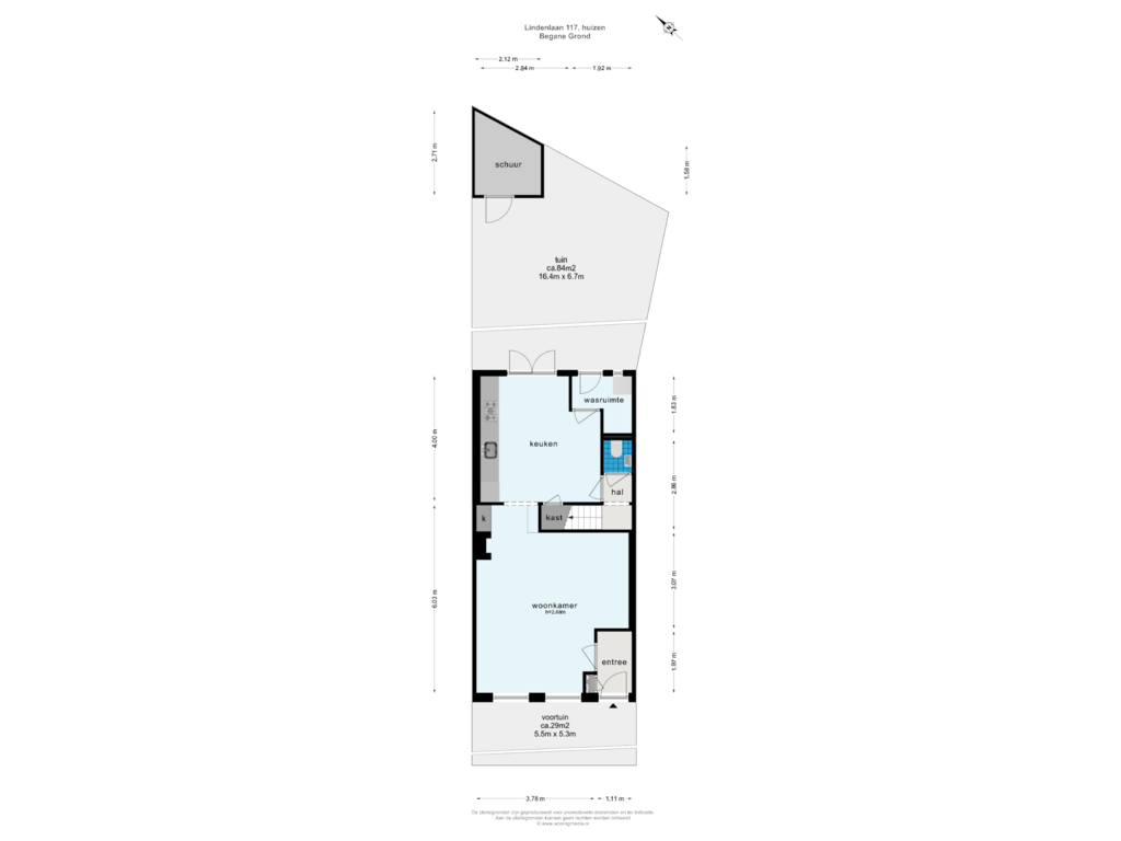 View floorplan of Begane Grond of Lindenlaan 117