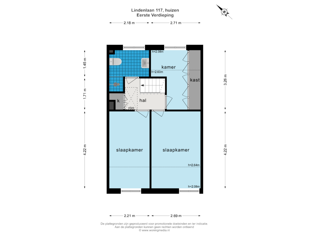 View floorplan of Eerste Verdieping of Lindenlaan 117