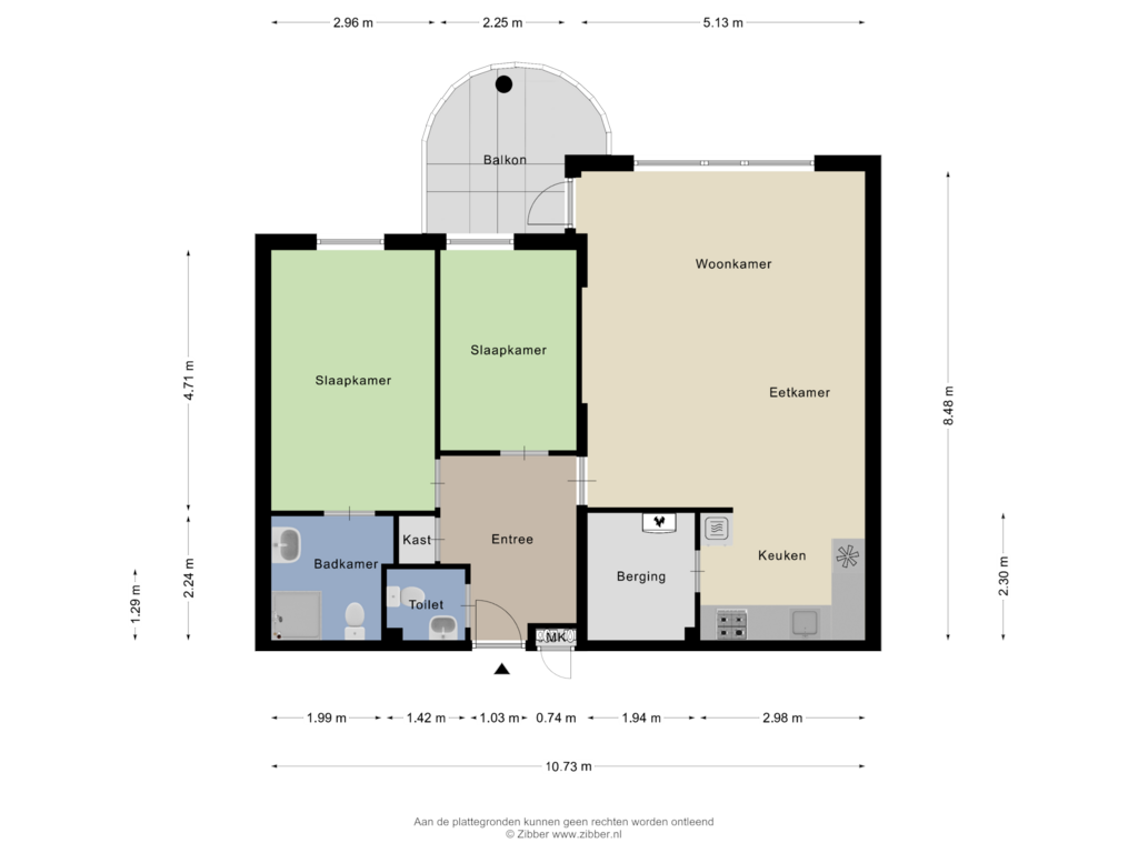 Bekijk plattegrond van Appartement van Brinklaan 44