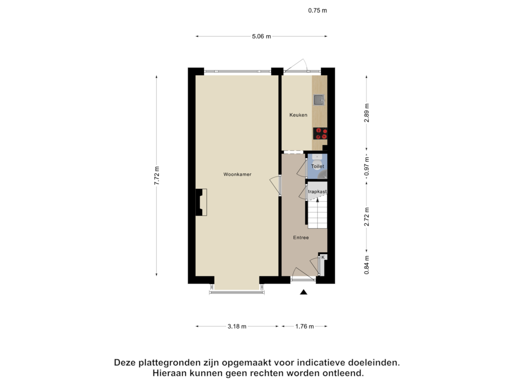 View floorplan of Begane Grond of Van Koetsveldstraat 14