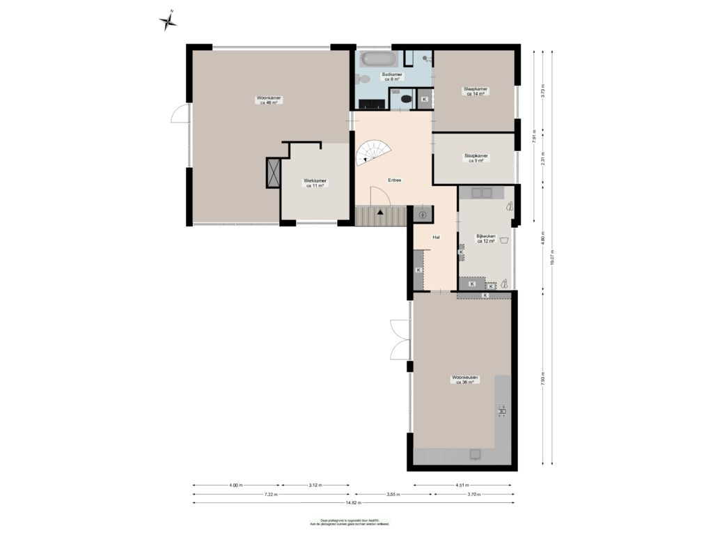 Bekijk plattegrond van Begane grond van Sparrenlaan 3