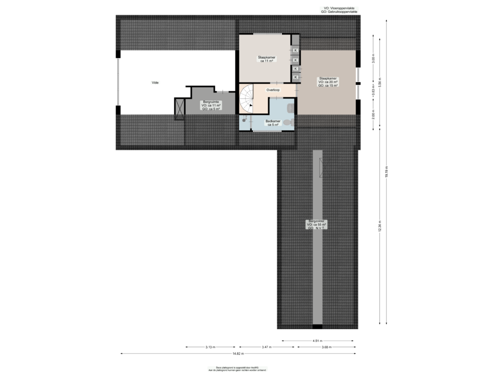 Bekijk plattegrond van Eerste verdieping van Sparrenlaan 3