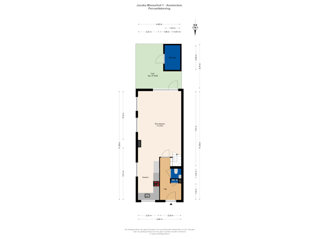 Bekijk plattegrond van Perceeltekening van Jacoba Mosselhof 1