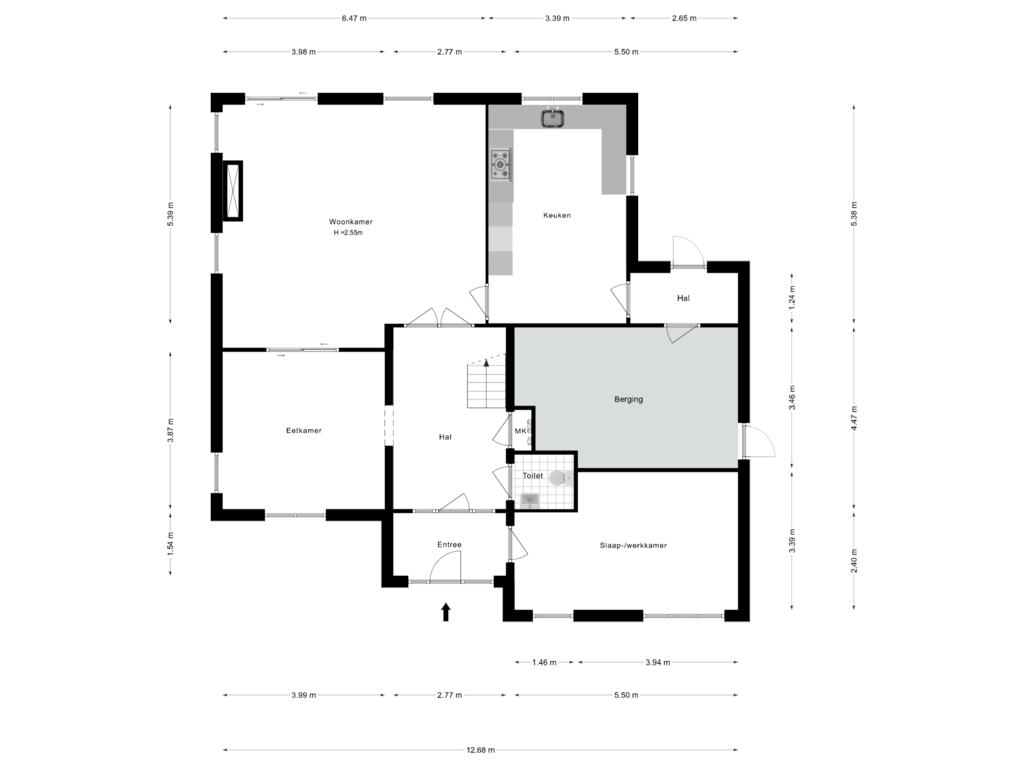 Bekijk plattegrond van Begane Grond van Zwanenbalg 1309