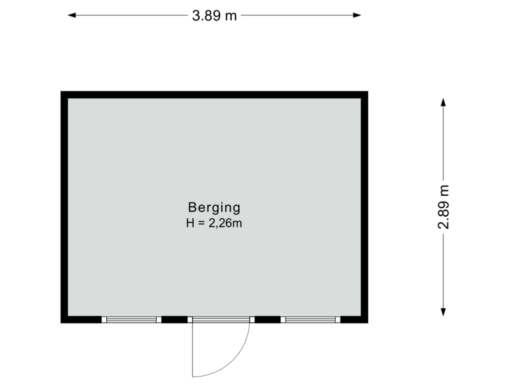 Bekijk plattegrond van Berging van Zwanenbalg 1309