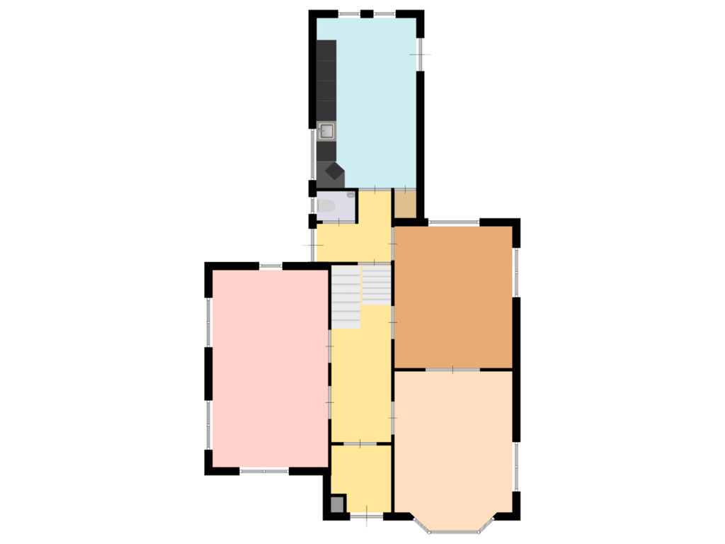 View floorplan of Begane grond of Camminghastraat 12