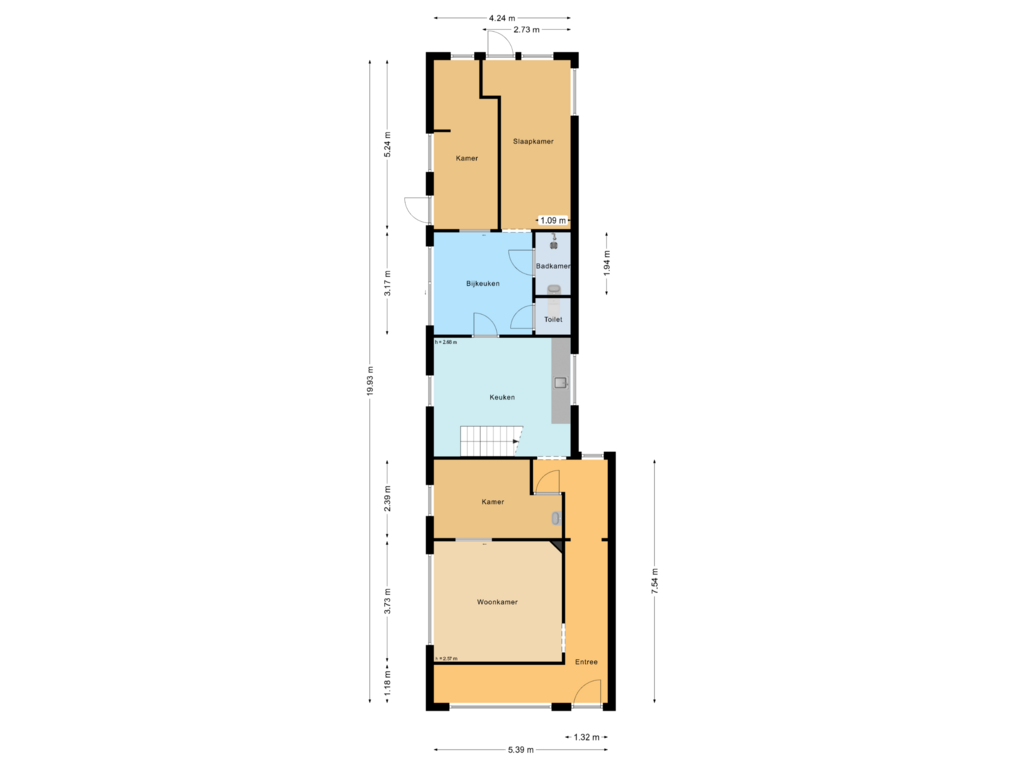 Bekijk plattegrond van  Begane grond van Zuid Zijperweg 49