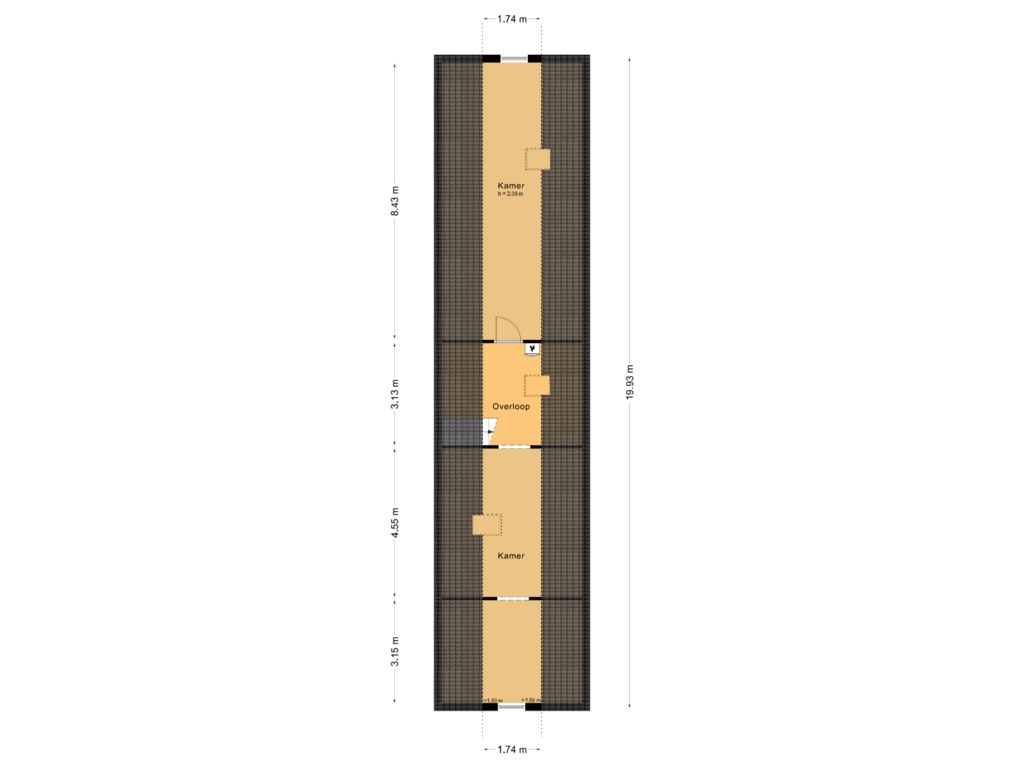 Bekijk plattegrond van Eerste verdieping van Zuid Zijperweg 49