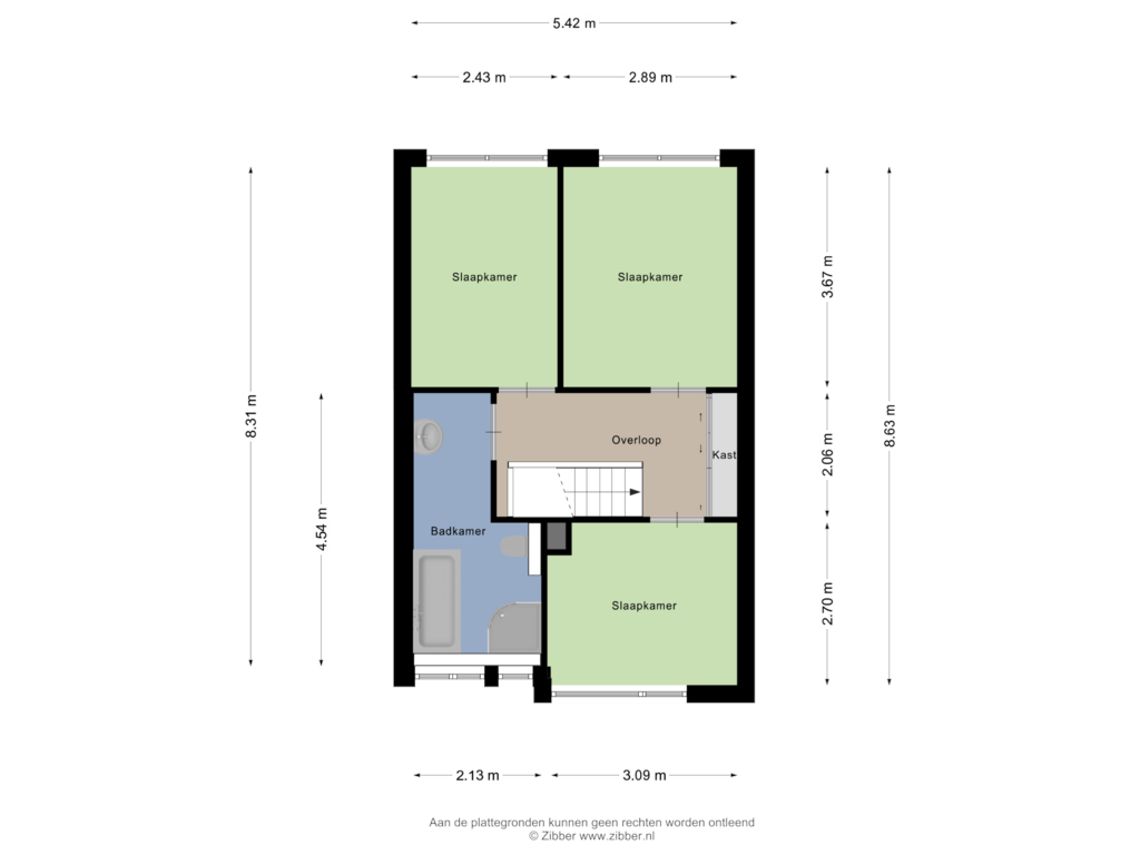 Bekijk plattegrond van Eerste Verdieping van Santpoortplein 48