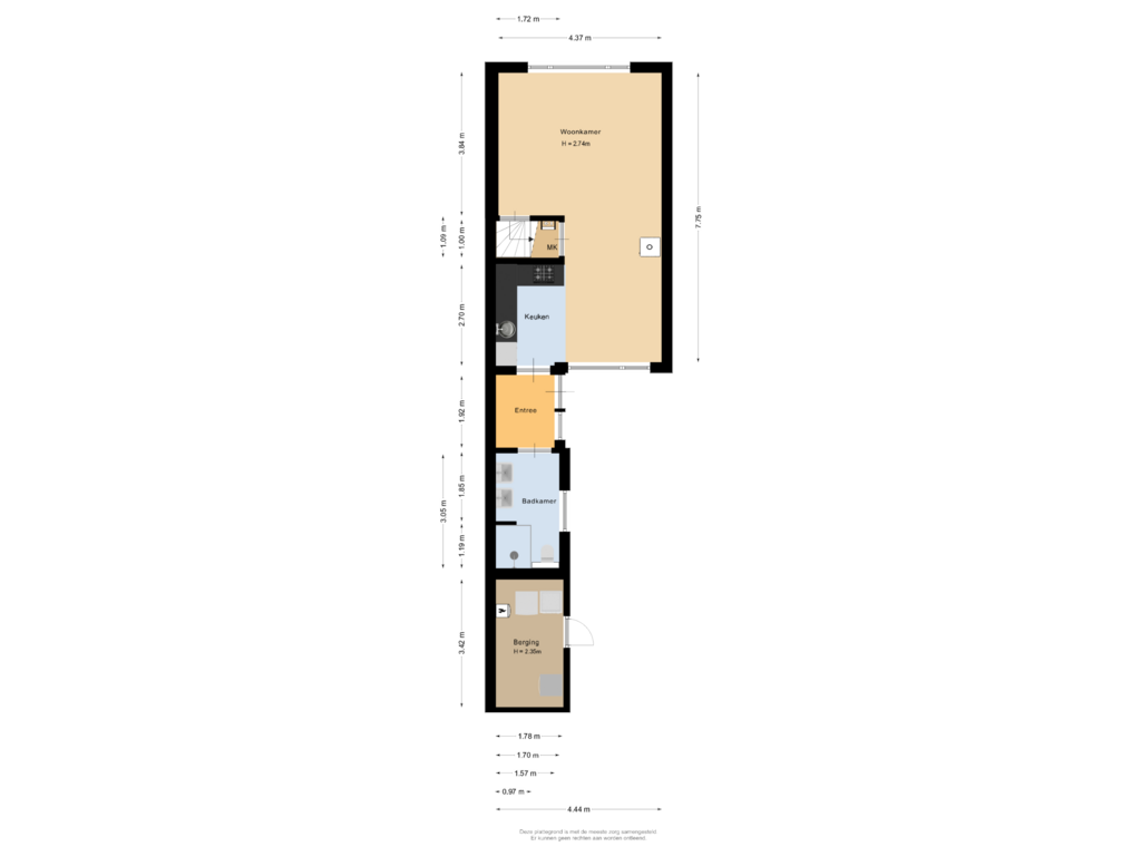 Bekijk plattegrond van Begane grond van Schoutenstraat 24