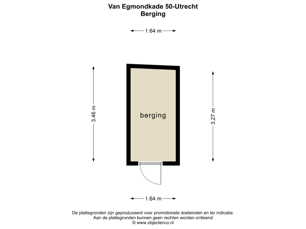 Bekijk plattegrond van BERGING van Van Egmondkade 50