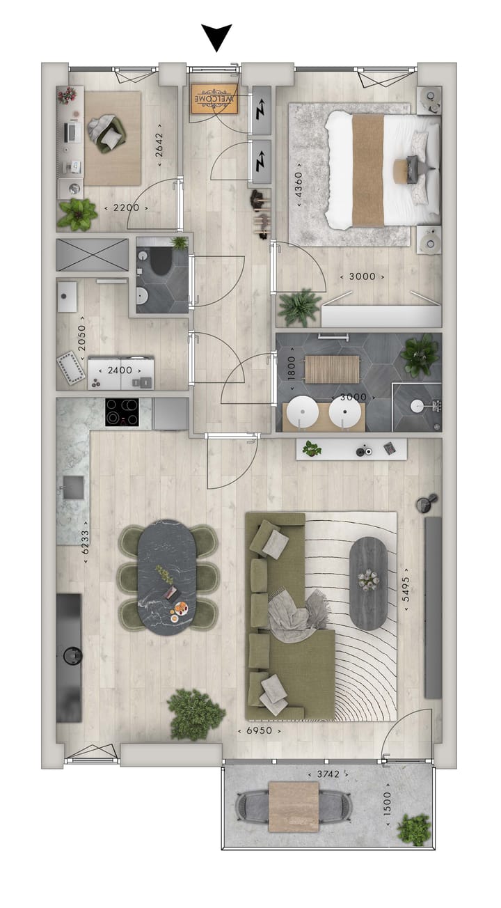 Foto 2 van Apt. B (Bouwnr. 15)