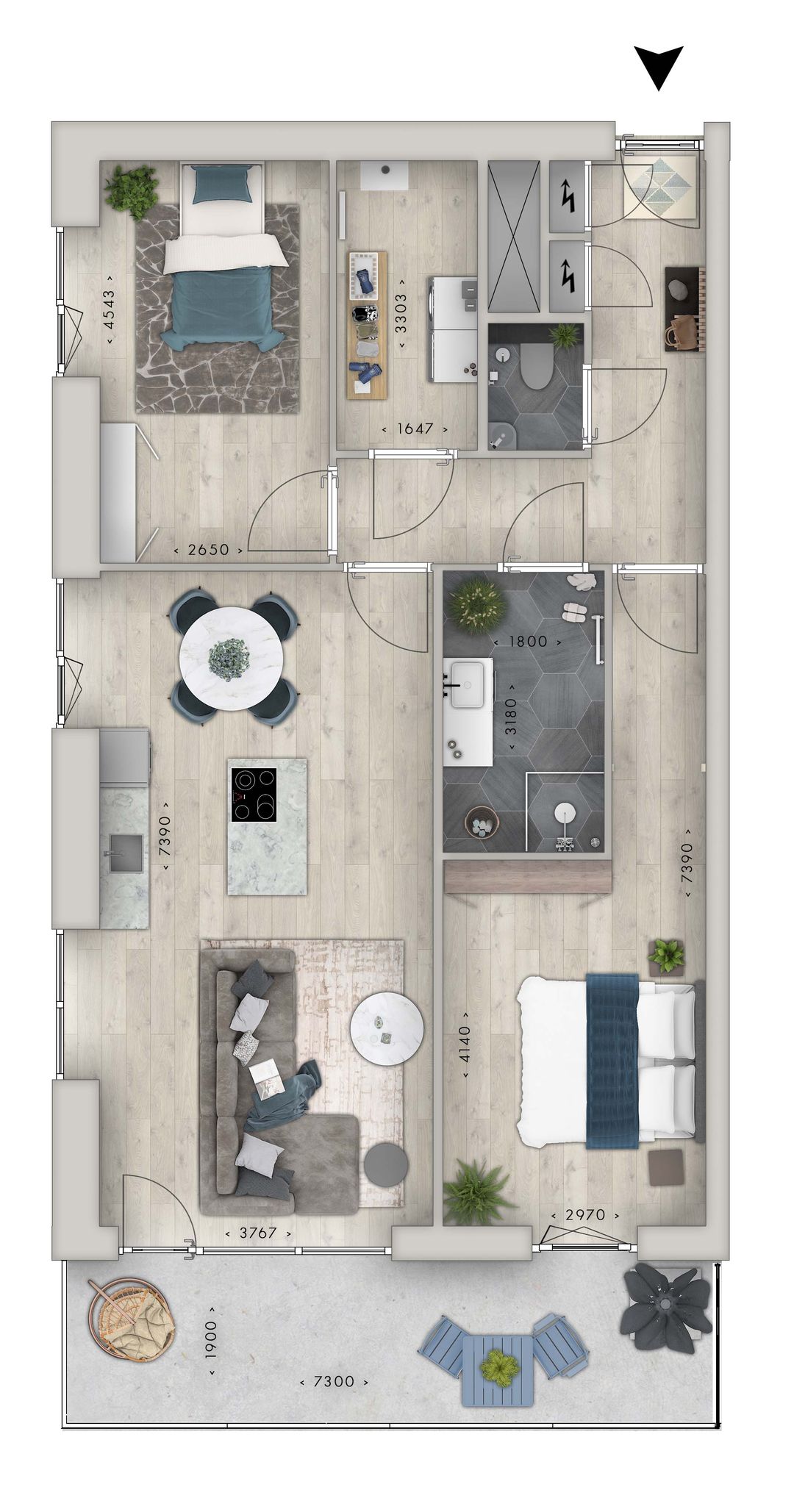 Foto 2 van Apt. L (Bouwnr. 42)