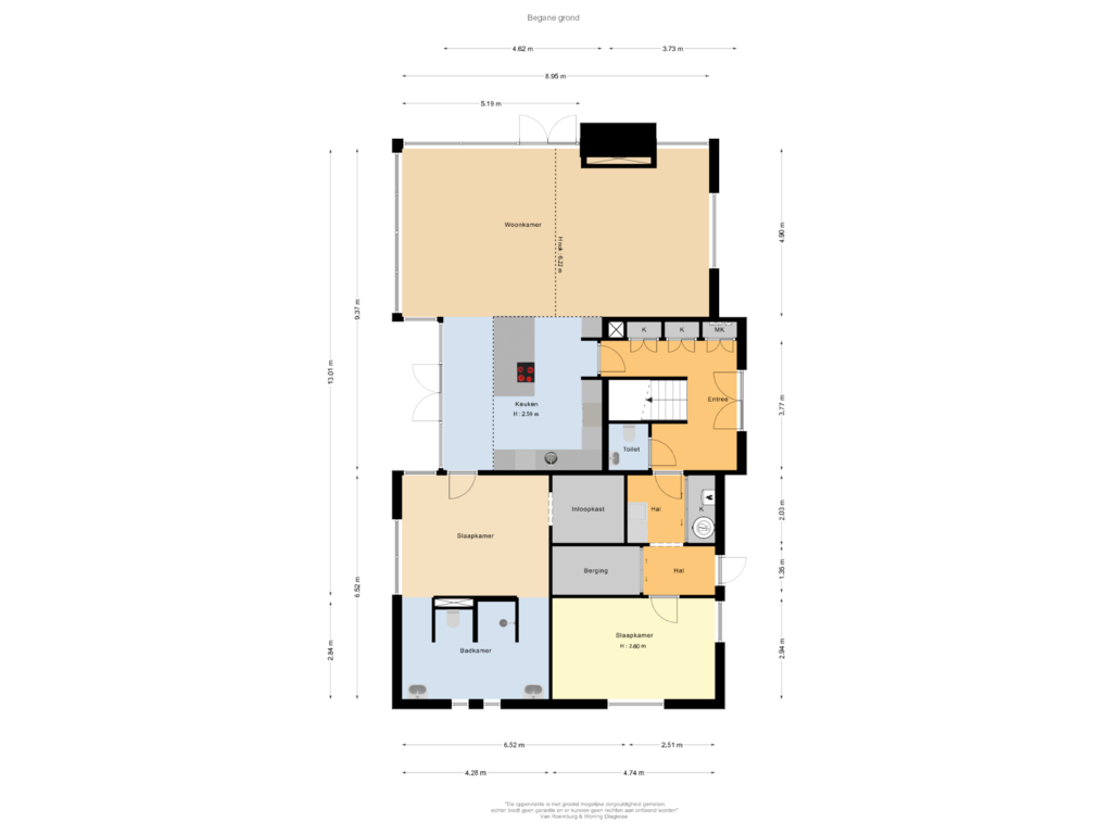 Bekijk plattegrond van Begane grond van Tepelenburgweg 6