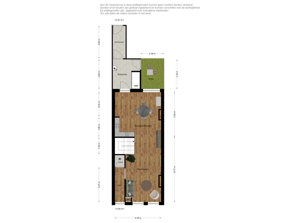 Bekijk plattegrond van Begane grond 3D van Voorstraat 8