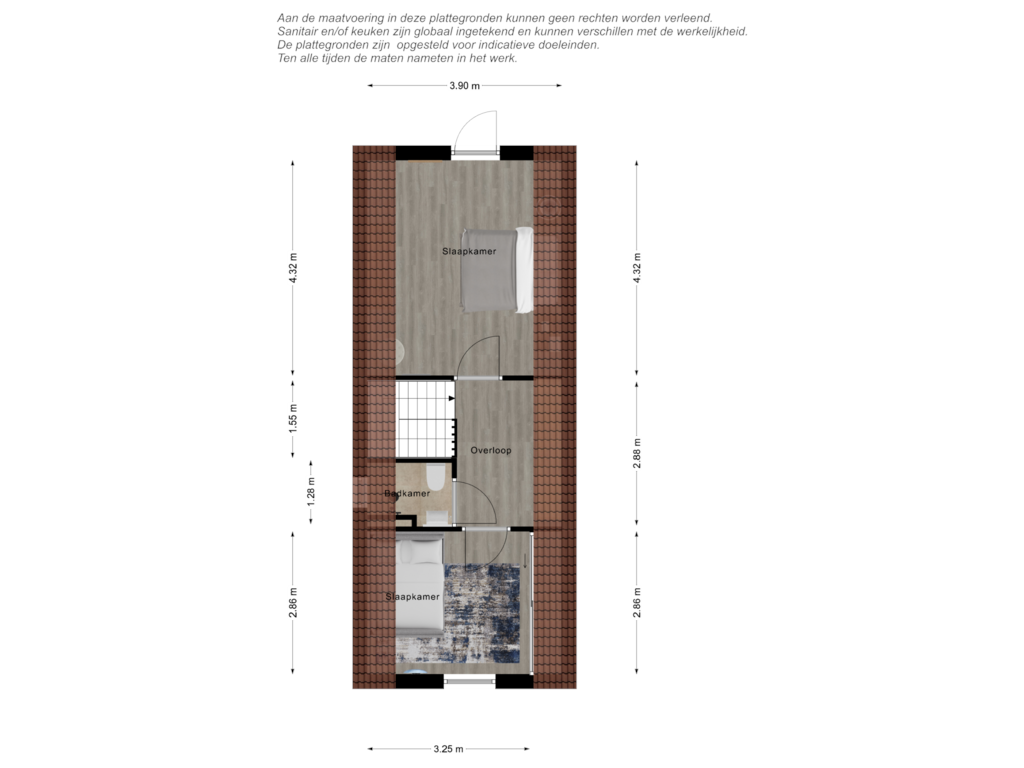 Bekijk plattegrond van 1e verdieping 3D van Voorstraat 8