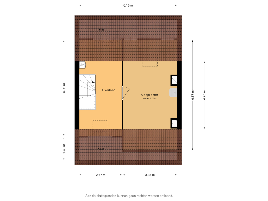 View floorplan of 2e verdieping of Eigendomweg 136