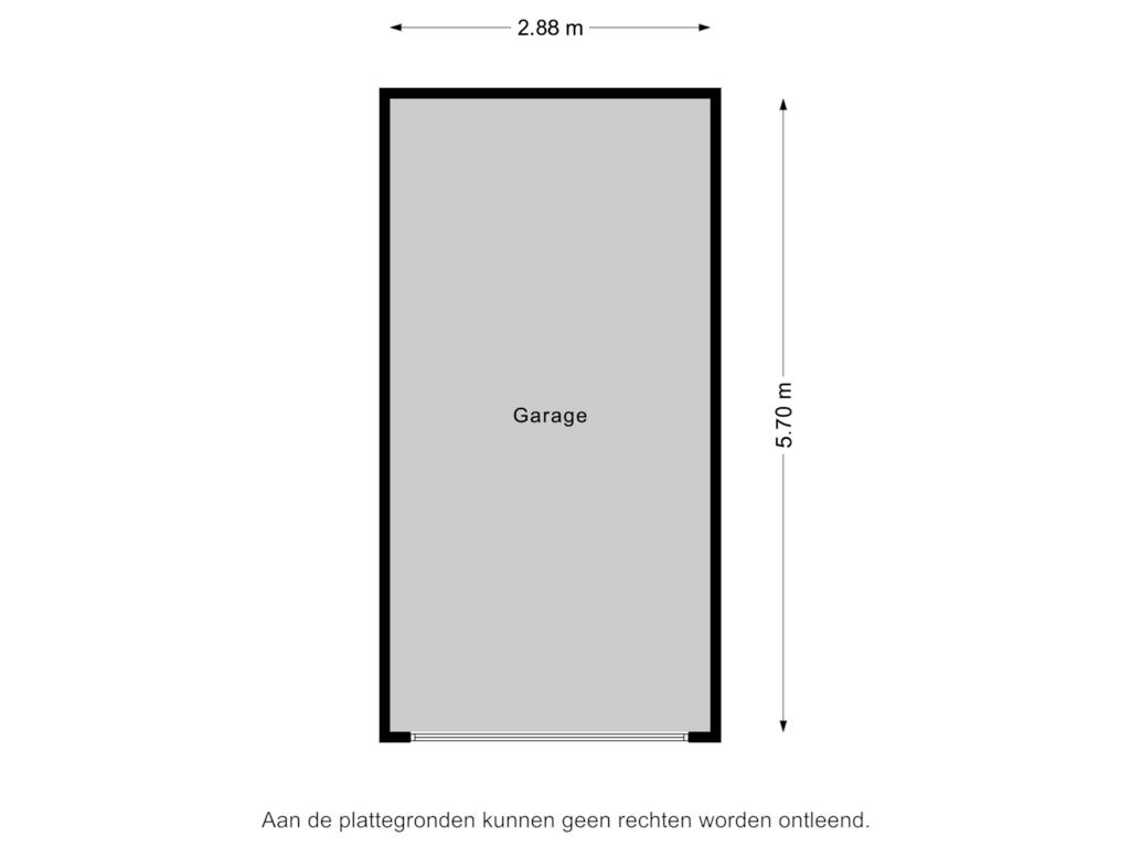 View floorplan of Garage of Eigendomweg 136