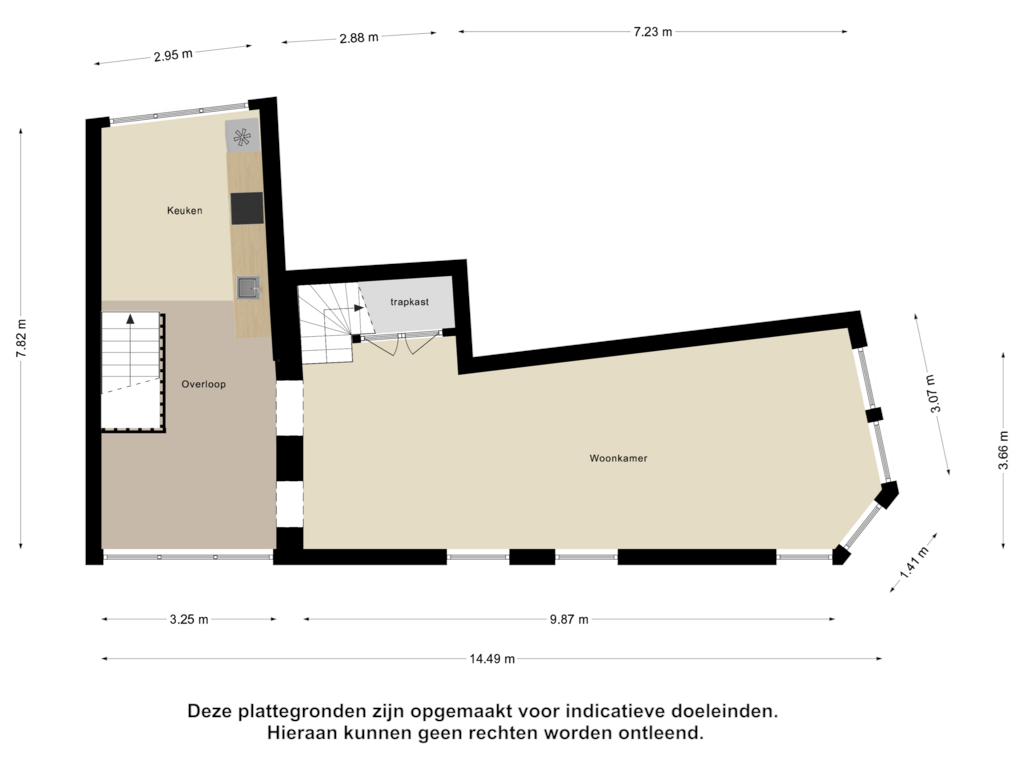 Bekijk plattegrond van Eerste Verdieping van Breedstraat 47