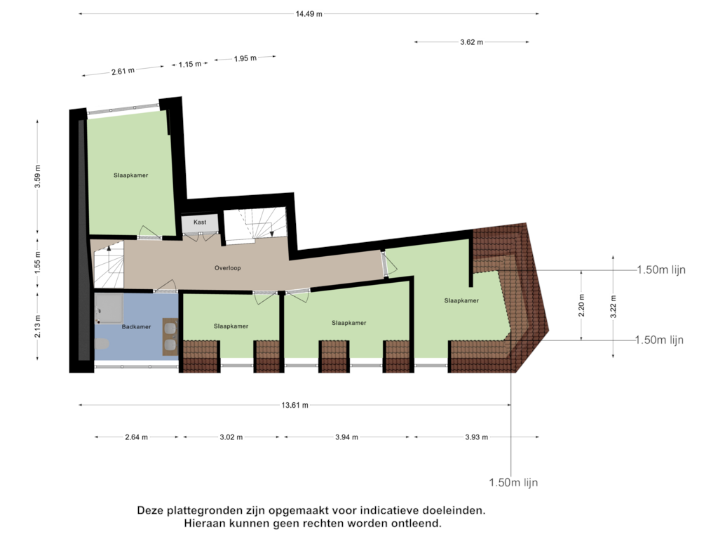 Bekijk plattegrond van Tweede Verdieping van Breedstraat 47