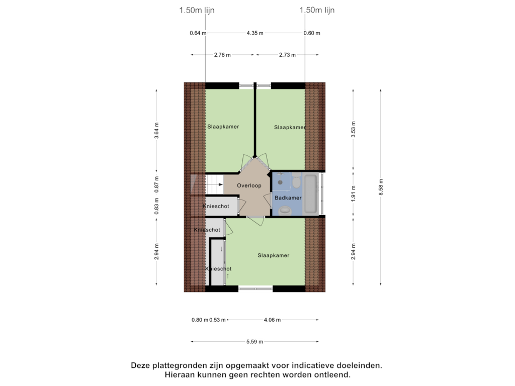 Bekijk plattegrond van Eerste Verdieping van Nieuwesluisweg 1-061