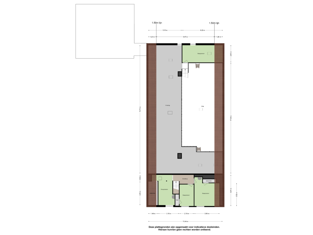 Bekijk plattegrond van Eerste Verdieping van Hoogbroekstraat 6