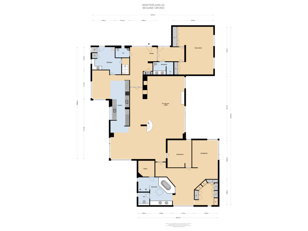 View floorplan of Begane grond of Marterlaan 2-A