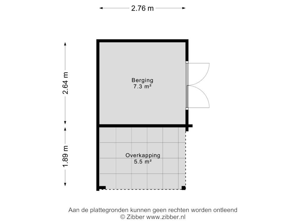 Bekijk plattegrond van Berging van Wilhelminastraat 21