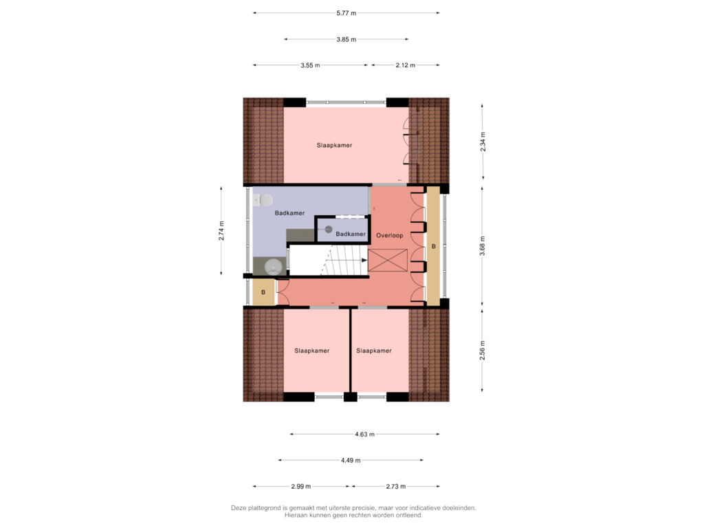 Bekijk plattegrond van 1e  Verdieping van Dorpsstraat 457