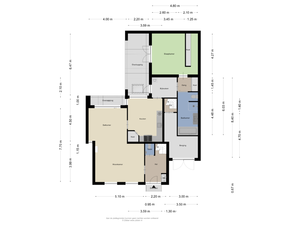 Bekijk plattegrond van Begane grond van Willibrordusstraat 3-A