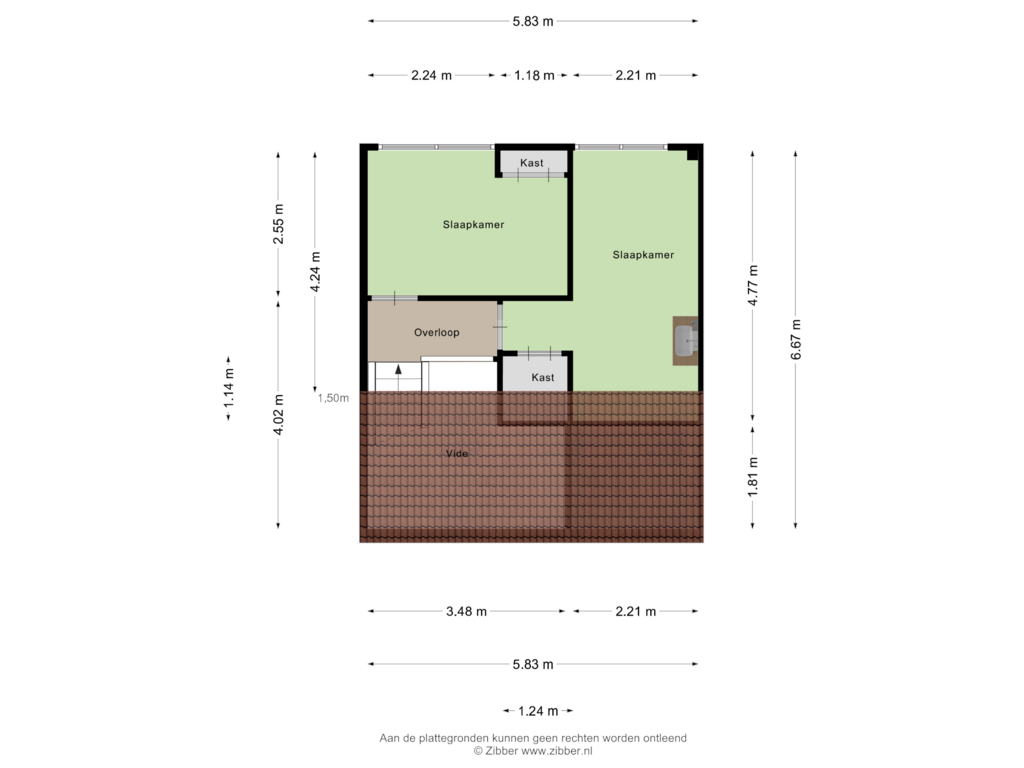 Bekijk plattegrond van Eerste Verdieping van Rekerlanden 45