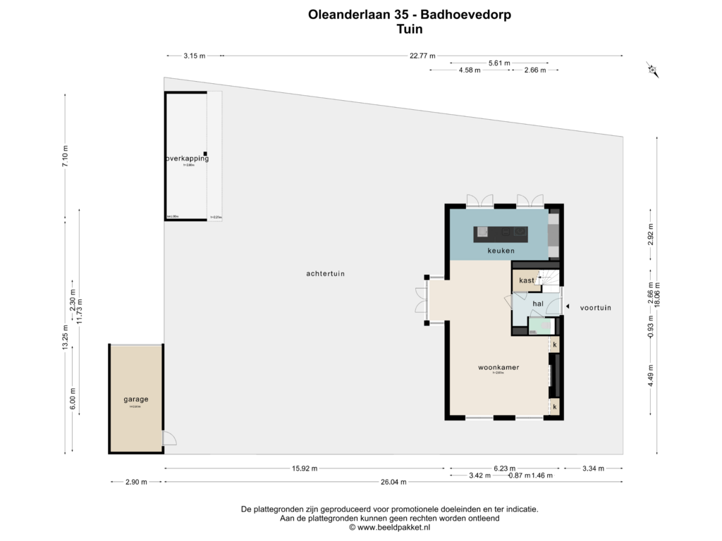 Bekijk plattegrond van TUIN van Oleanderlaan 35