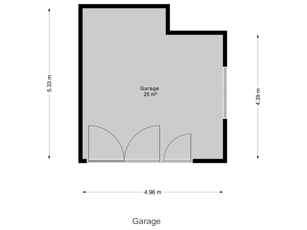 Bekijk plattegrond van Garage van Stationsweg 3-A