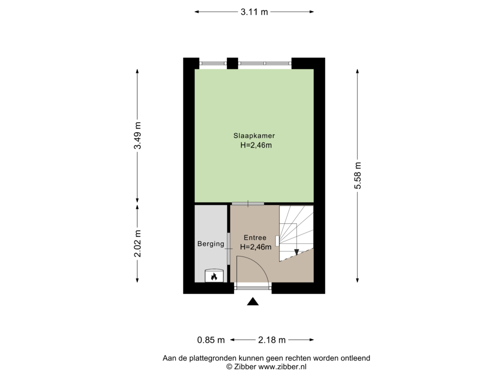 View floorplan of Begane grond of Groenweegje 112