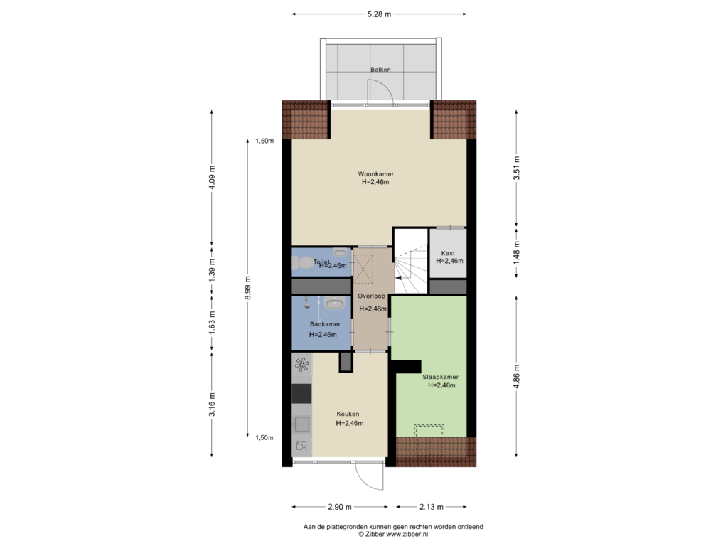 View floorplan of Eerste verdieping of Groenweegje 112