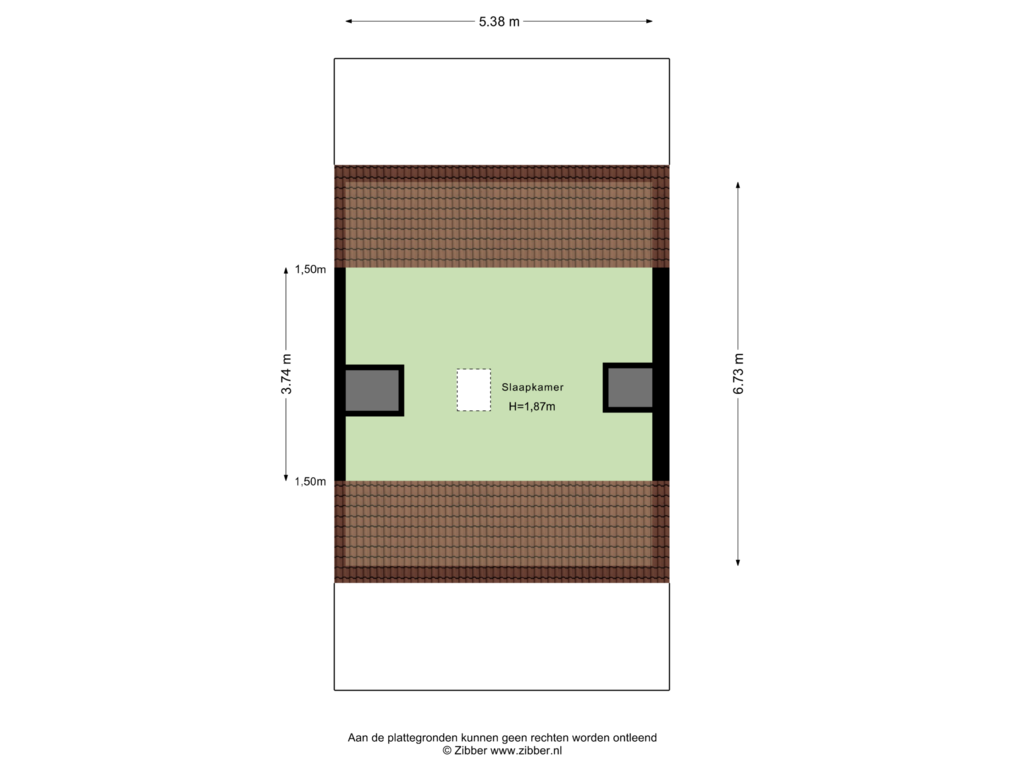 View floorplan of Tweede verdieping of Groenweegje 112