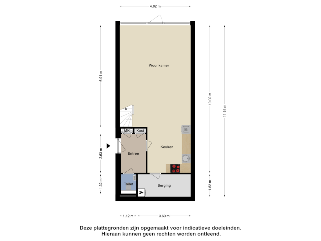 Bekijk plattegrond van Begane Grond van De Werf 3-C