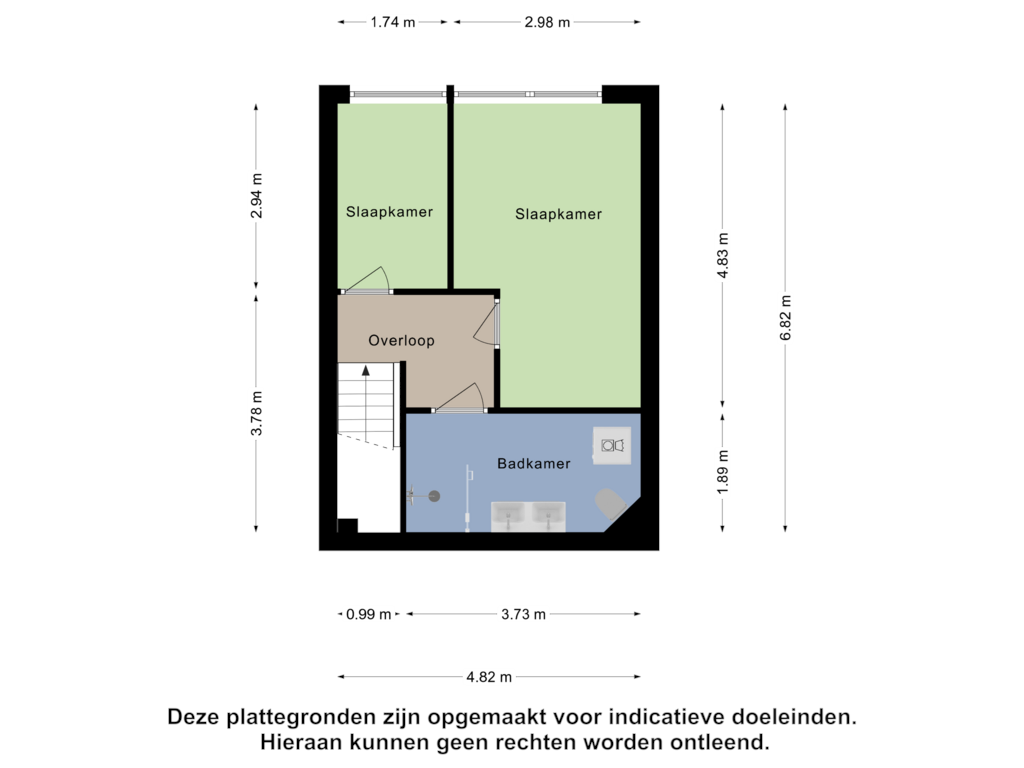 Bekijk plattegrond van Eerste Verdieping van De Werf 3-C