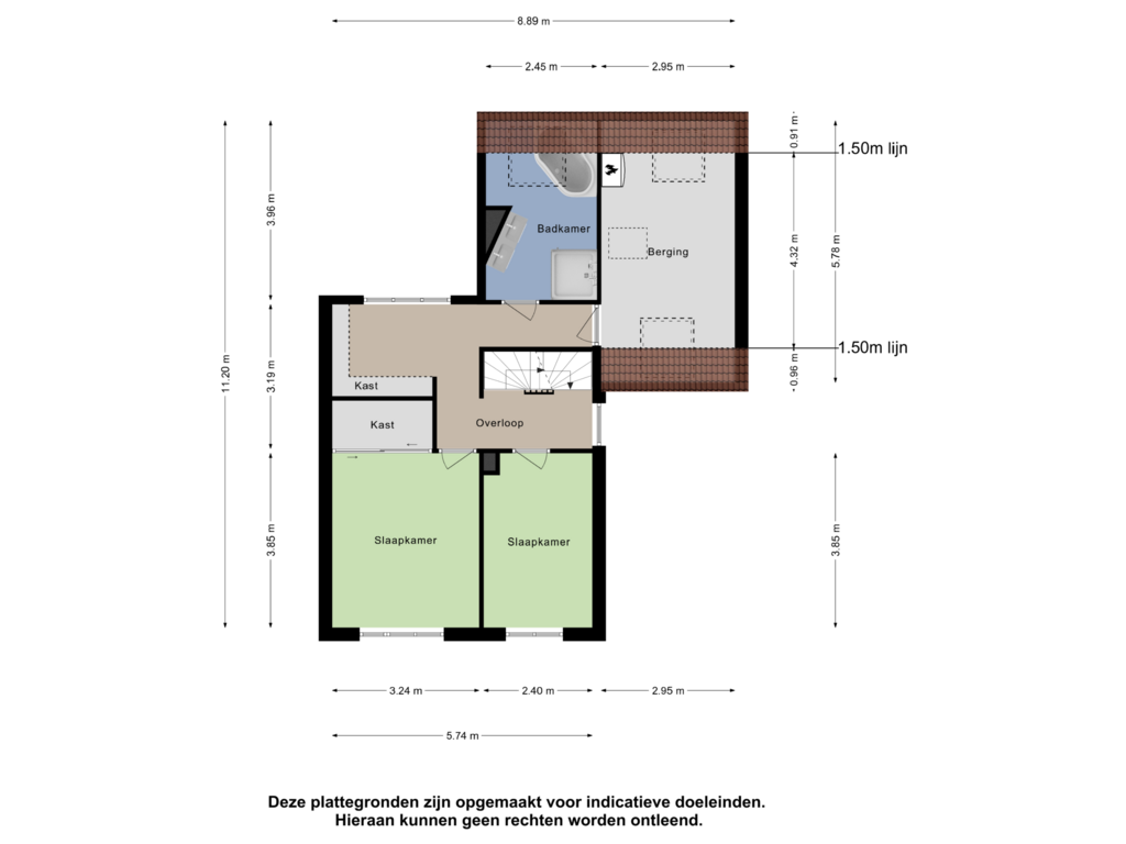 Bekijk plattegrond van Eerste Verdieping van Akkerwindelaan 32