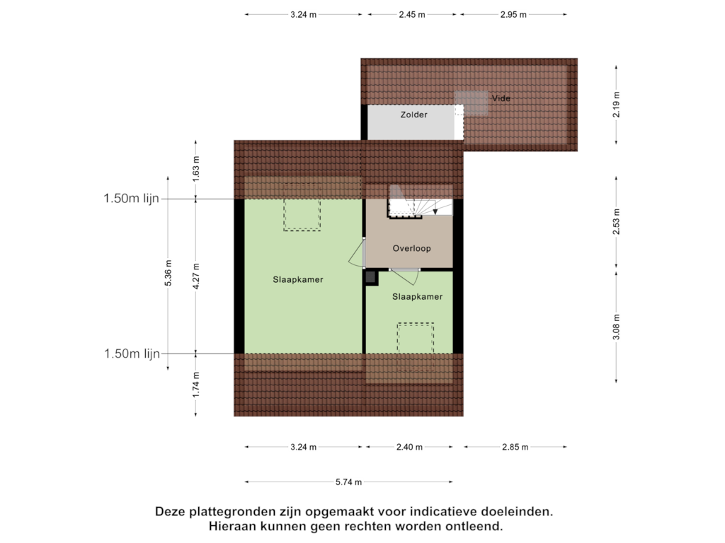 Bekijk plattegrond van Tweede Verdieping van Akkerwindelaan 32