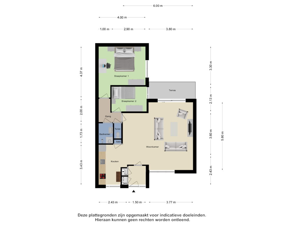 Bekijk plattegrond van Appartement van Rosa Manuslaan 3