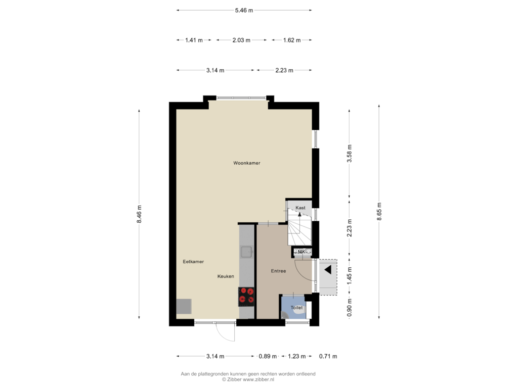 Bekijk plattegrond van Begane Grond van Pastorije 35