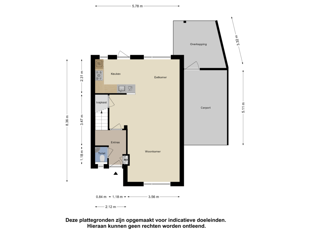 View floorplan of Begane Grond of Bloemheuvel 14