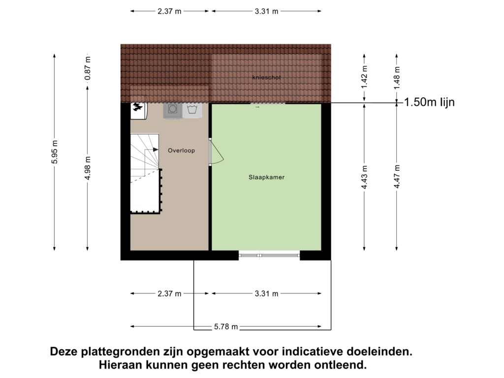 View floorplan of Tweede Verdieping of Bloemheuvel 14