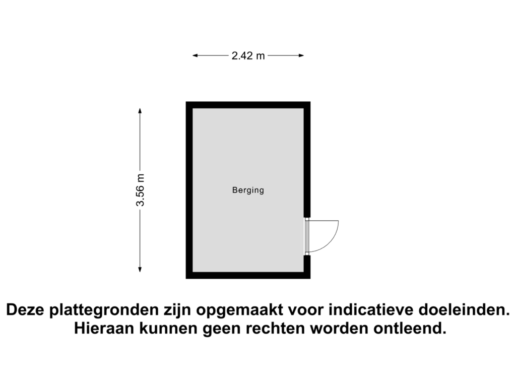 View floorplan of Berging of Bloemheuvel 14